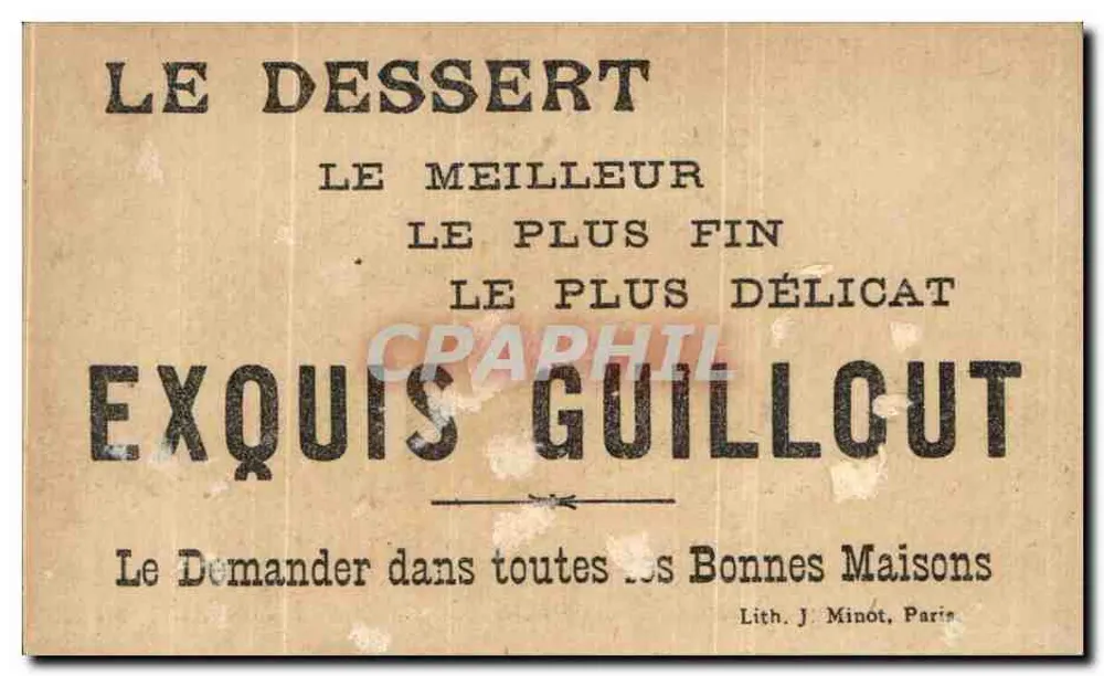 Frau und Kind — Garten-Szene — Lith. J. Minot, Paris - Rückseite