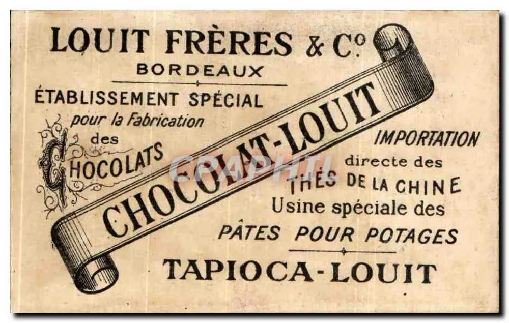 Abreise nach Tonkin — Chocolat-Louit — Louit Frères & C° Bordeaux - Rückseite