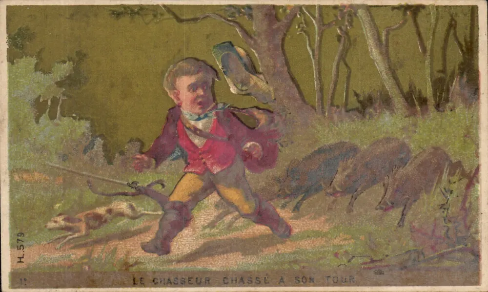 Der Jäger, der seinerseits gejagt wird — H.579 — Maison du Petit Saint-Thomas, La Rochelle - Vorderseite