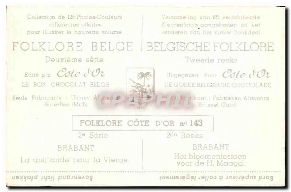 Brabant — Die Krone für die Jungfrau — Côte d'Or, Serie 2, Nr. 143 - Rückseite