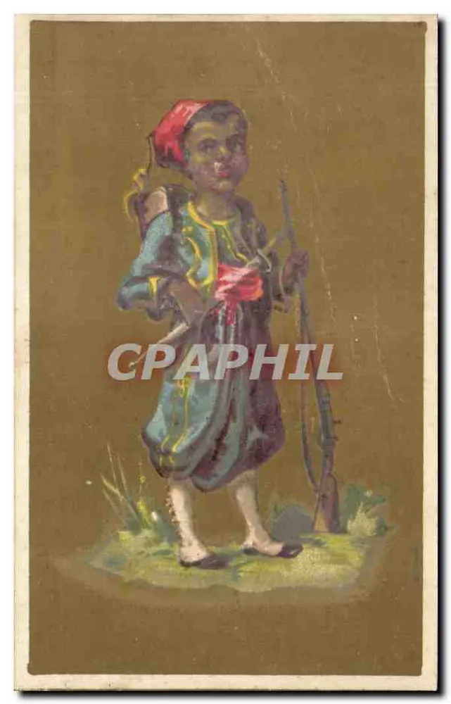 Waffen tragender Berber-Kind — Illustration — Maison du Petit & Thomas, La Rochelle - Vorderseite