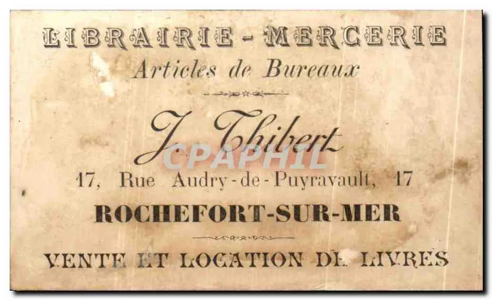 Träume von Ziegen: EXCURSIONS — J. Thibert, 17 Rue Audry-de-Puyravault, Rochefort-sur-Mer - Rückseite