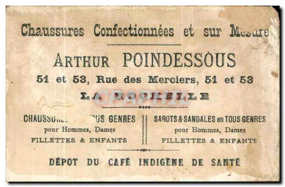 Zwei Jungen in einem Zimmer — Arthur Poindessous, 51 & 53, Rue des Merciers, La Rochelle - Rückseite