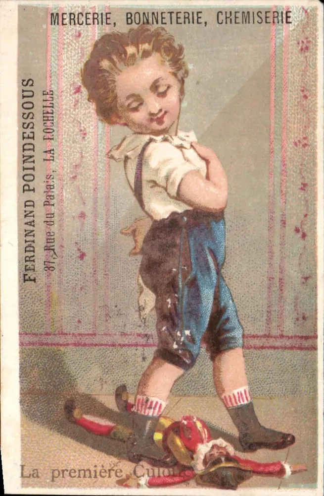 Kind, der mit einem Puppenspieler spielt — Ferdinand Poindessous, La Fochelle — 37, Rue du Palais - Vorderseite