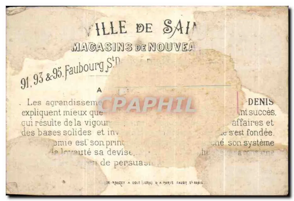 Crianças em traje de soldados — A LA VILLE DE SAINT-DENIS — U. ET RATTRAPÉ - Verso