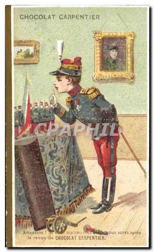 Soldat im Uniform — Werbung für Chocolat Carpentier — Verlag Carpentier - Vorderseite