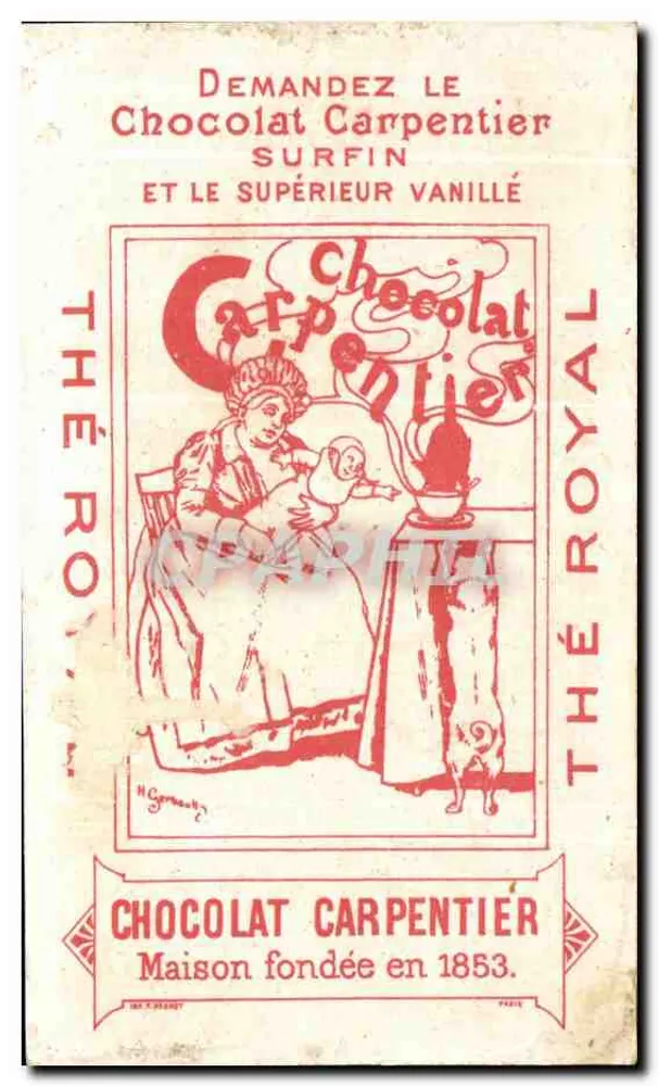 Soldat im Uniform — Werbung für Chocolat Carpentier — Verlag Carpentier - Rückseite