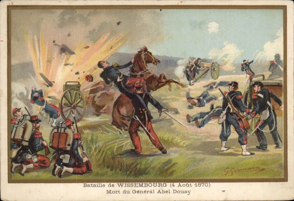 Schlacht bei Wissembourg — Tod des Generals Abel Douay — G. Germain - Vorderseite