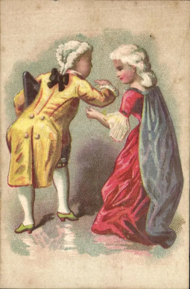 Jugend in historischem Kleid — Tanzszenen — Imp. Yvroz et Fontanet - Vorderseite