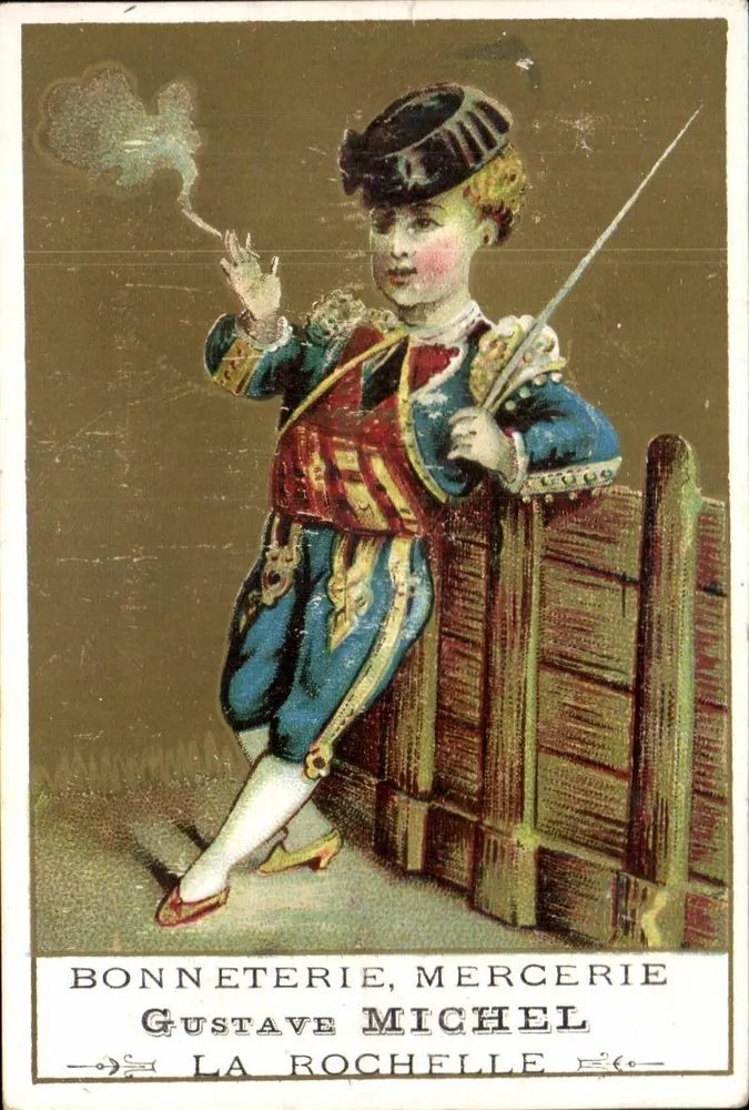 Kind in Offizierskleidung — Bonneterie, Mercerie Gustave Michel — La Rochelle - Vorderseite
