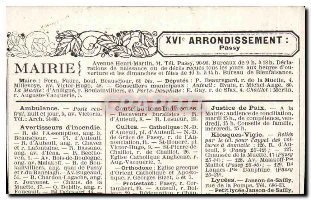 Schranke der Ourcine — Die alten Schranken von Paris — Verlag: - Rückseite