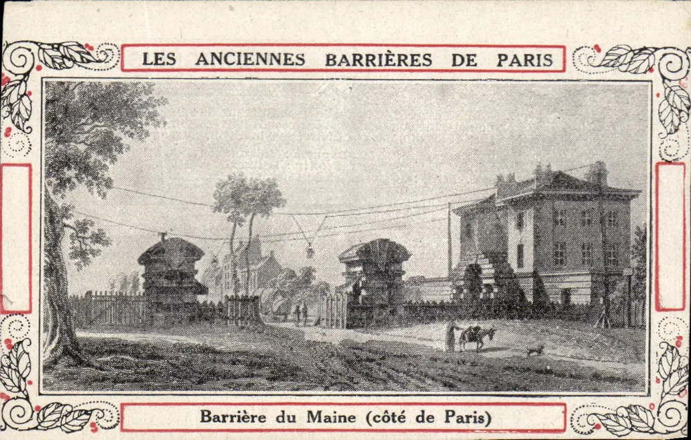 Schranke des Maine (Seite Paris) — alte Schranken von Paris — Verlag Drucker nicht sichtbar - Vorderseite