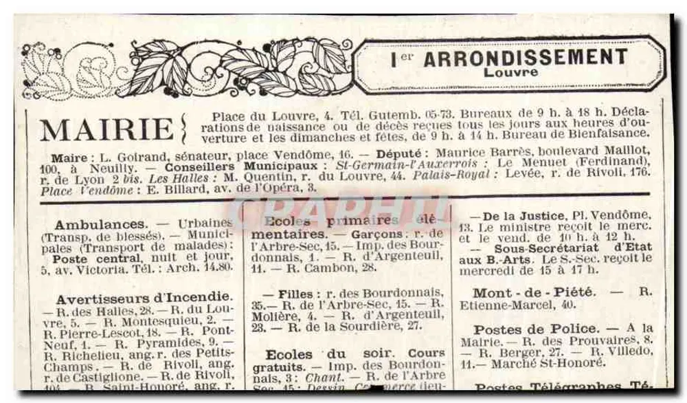 Die alten Schranken von Paris — Die Barrière de l'Étoile im Jahr 1819 — Graphphil - Rückseite