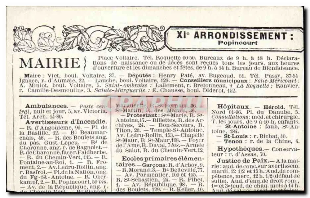 Schranke Vaugirard — Die alten Schranken von Paris — Verleger : , Nr. 144 - Rückseite