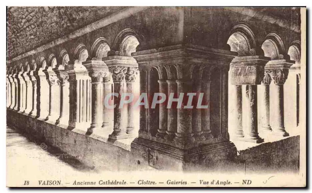 Vaison — Stara katedra — Klasztor — Galerie — Widok z kąta — ND - Awers