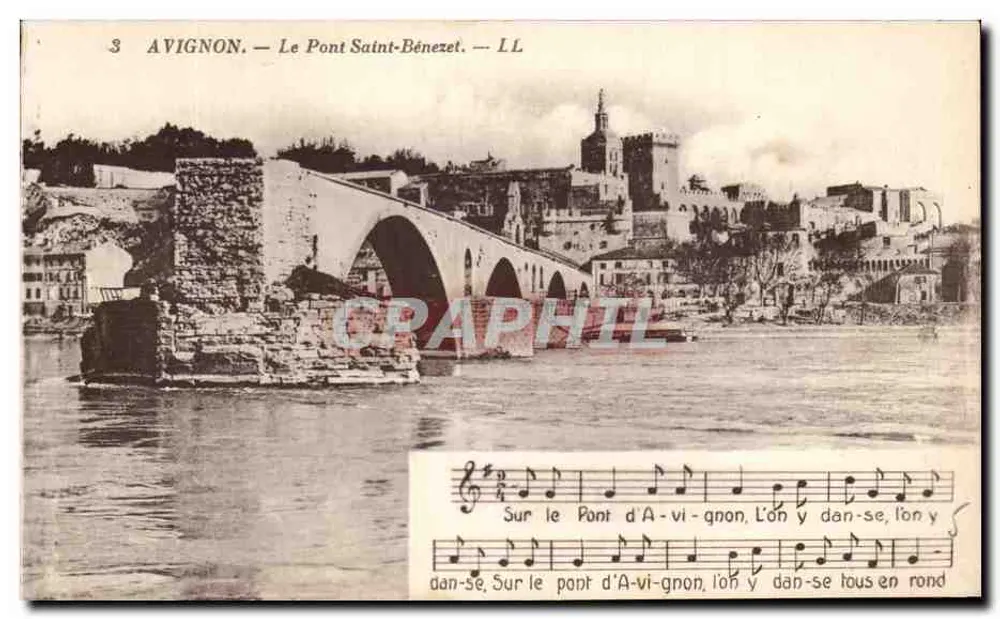 Avignon — O Ponte São Bénézet — LL - Frente