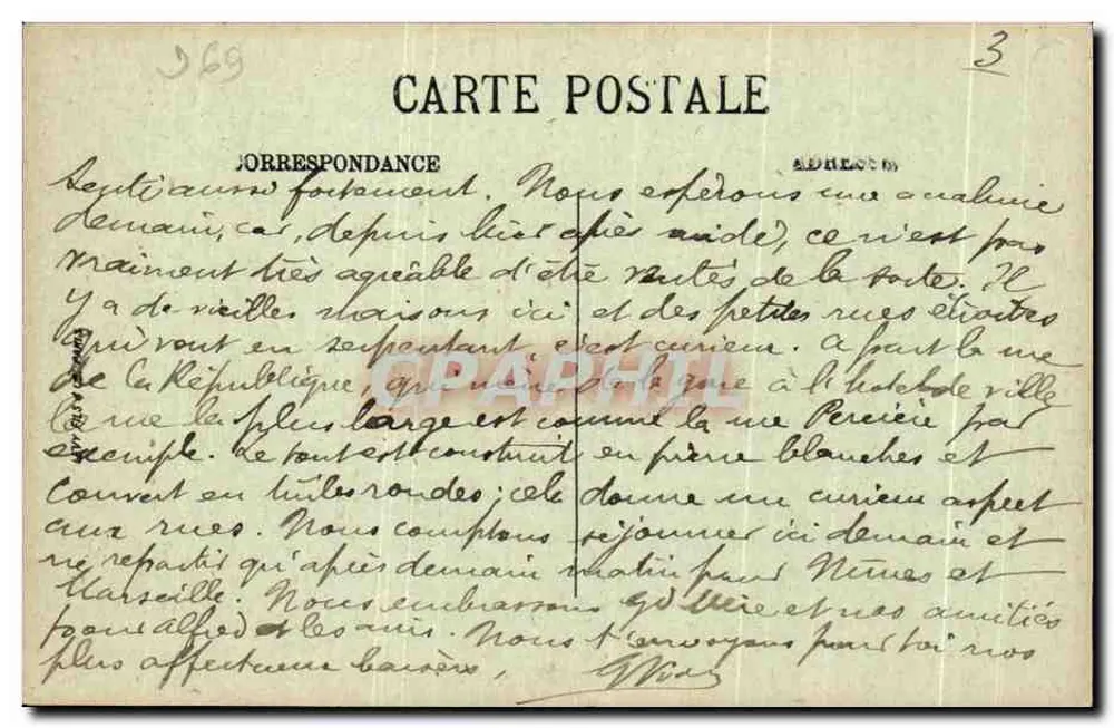 Lyon — O Hotel de Ville — LL. n° 495 - Verso