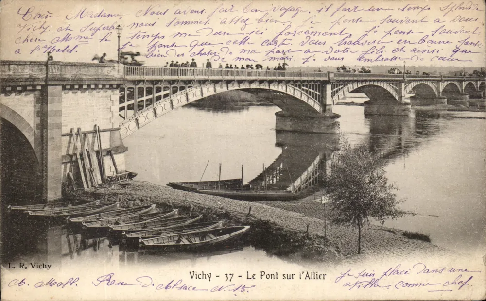 Vichy - 37 - De brug over de Allier — L. R. Vichy - Voorkant