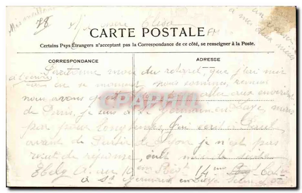 Saint-Germain-en-Laye — O Castelo — Editor P. L. M. n°7 - Verso