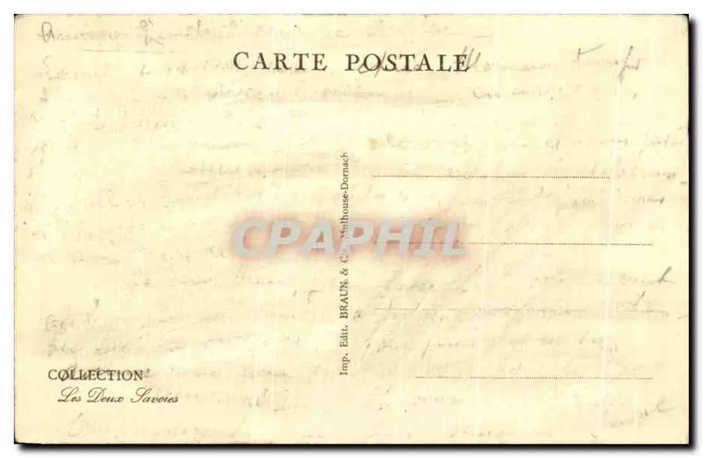 Lac d'Annecy — Pointe de Veyrier — Imp. BRAUN & Cie, Dornach - Verso
