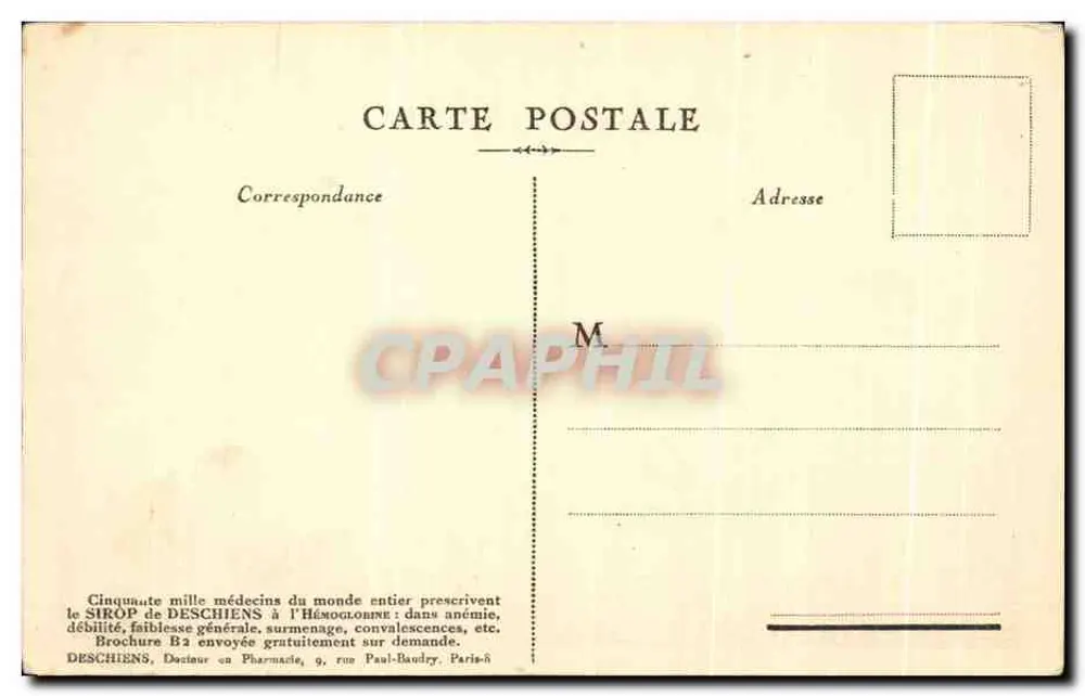 PARIS — O Trocadéro — Ofertado por Hémoglobine Deschiens - Verso