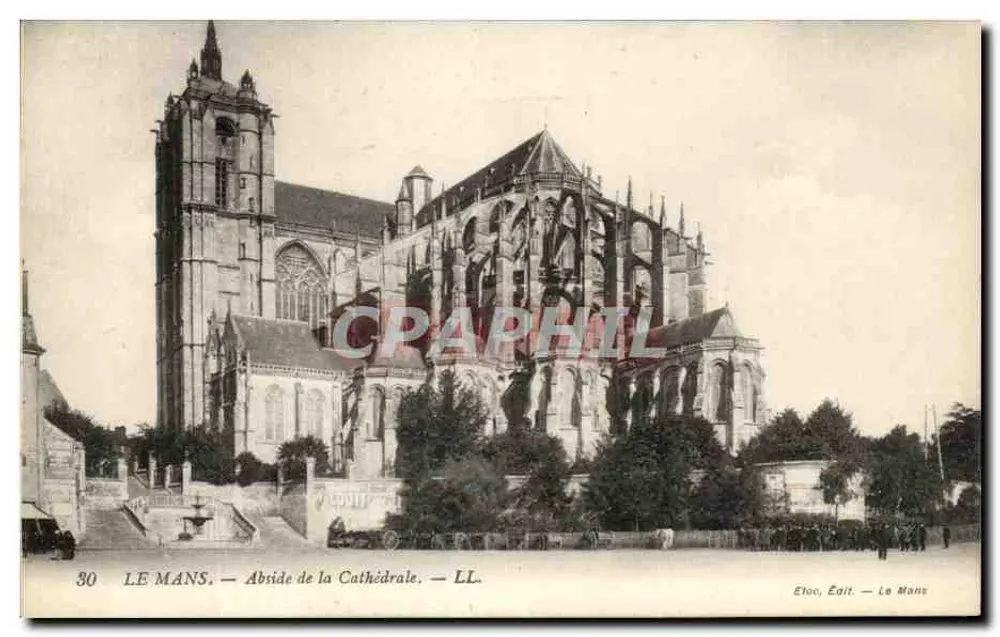 Le Mans — Abside da Catedral — Éloc, Édit. — Le Mans - Frente