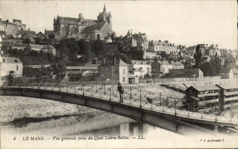 Le Mans — Allgemeiner Blick vom Quai Ledru-Rollin — LL. — 'A la Civette' - Vorderseite