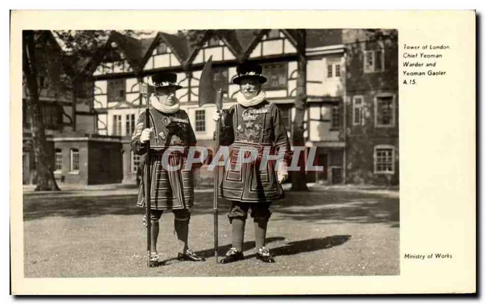 London Tower — Chef Yeoman Warder und Yeoman Warder A.15 — Ministry of Works - Vorderseite