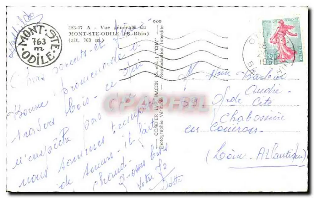 Mont-Sainte-Odile — Vista geral — COMBIER (S.e.H.L.) - Verso