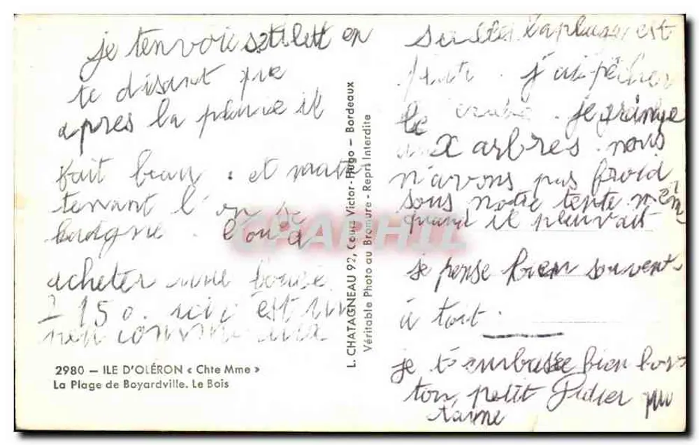 Der Strand von Boyardville — Insel Oléron — Verlag Elcée - Rückseite