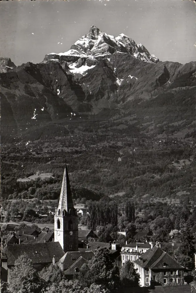Vista de Rex — Mont Blanc — Phot. Cesariori, Lausanne - Frente