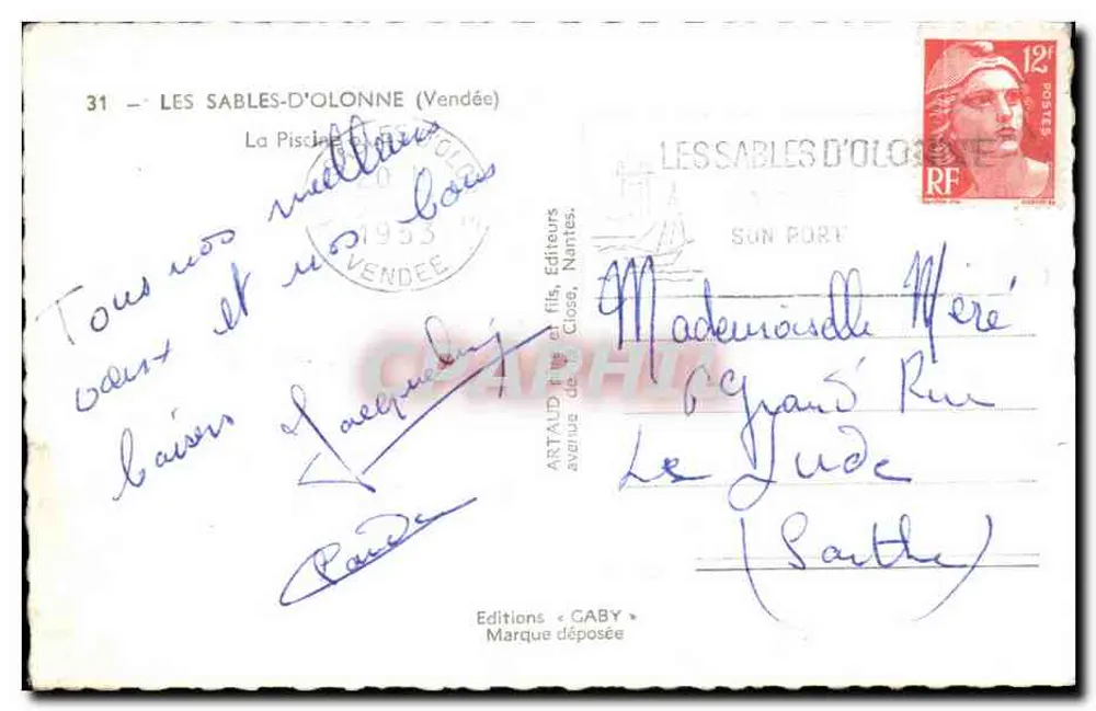 Les Sables-d'Olonne — A Piscina — Editor Gaby, n°31 - Verso