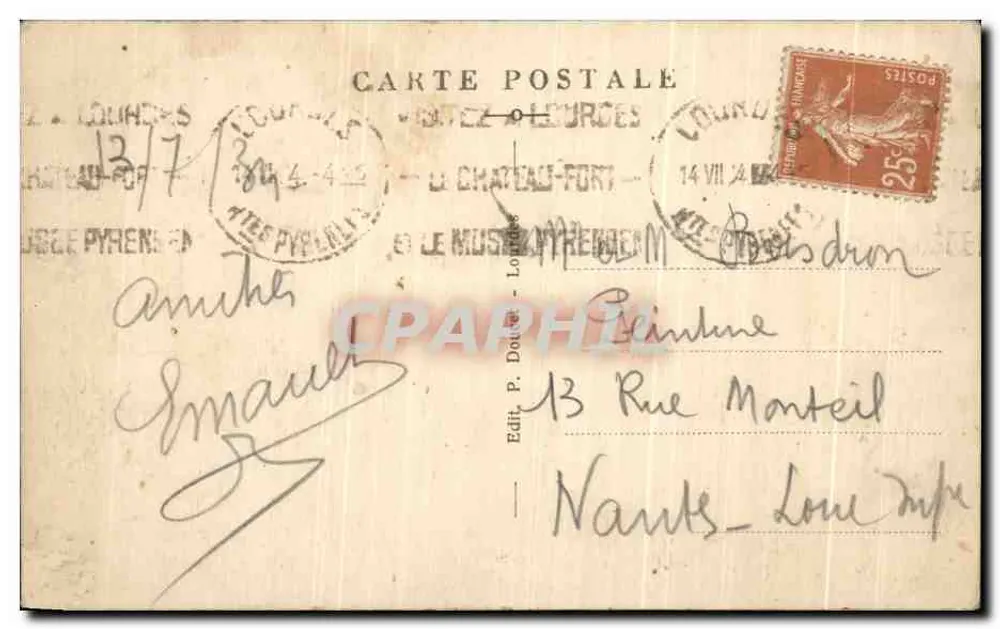Lourdes — A Basílica e as Piscinas — P.D. - Verso