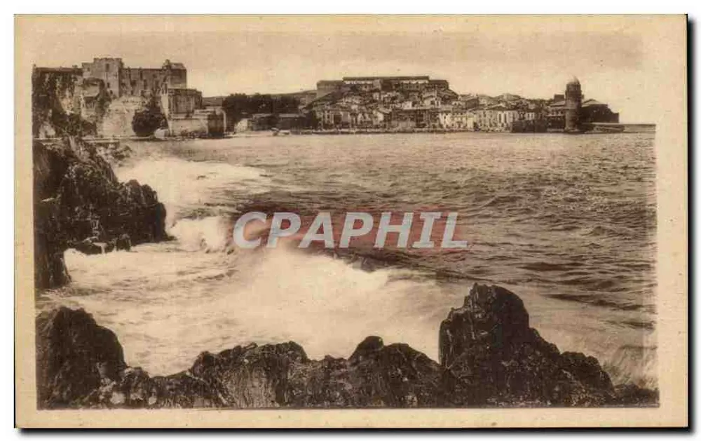 Collioure — Ansicht der Stadt bei schlechtem Wetter — LL.37 - Vorderseite