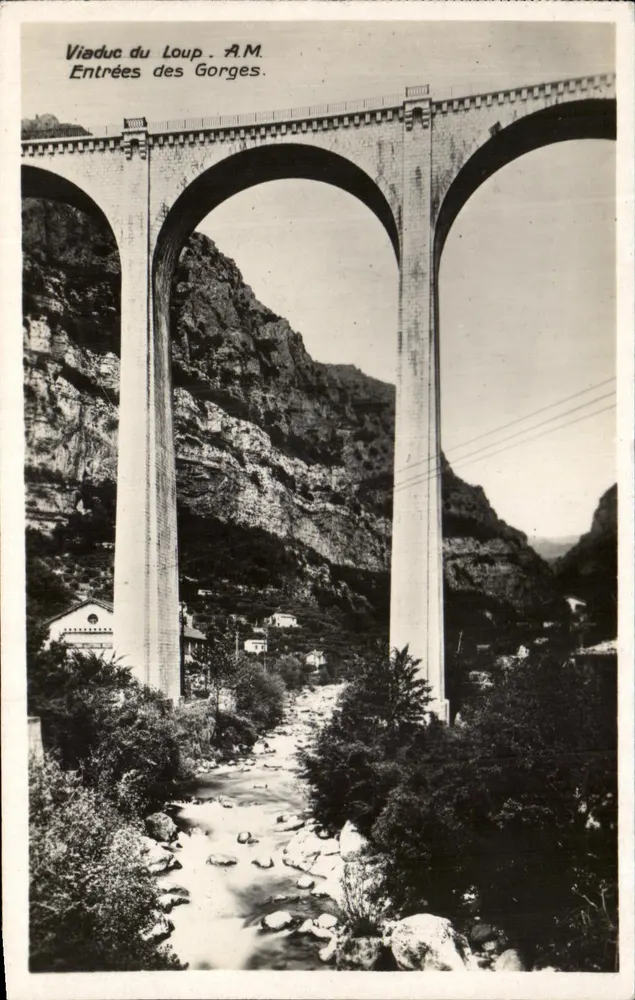 Viaduto do Lobo — Entradas das Gorges — A.M. — J. Gilletta, Nice - Frente