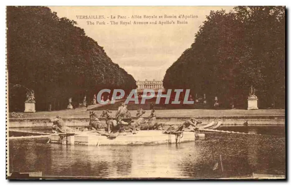 Versailles - Der Park - Königliche Allee und Apollo-Becken — Edition Cosset, 9, rue Colbert, Versailles - Vorderseite