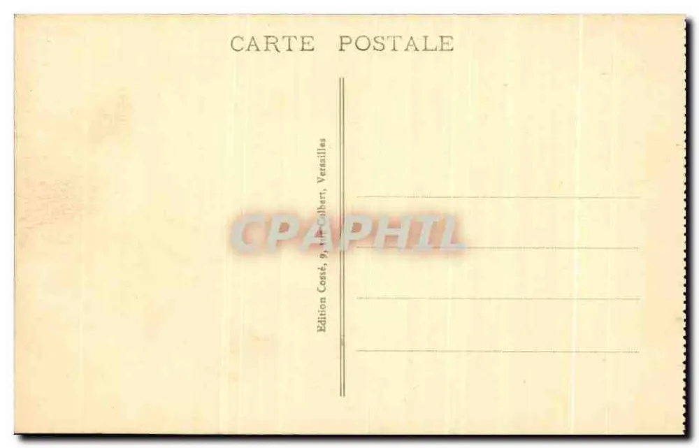 Versailles - Der Park - Königliche Allee und Apollo-Becken — Edition Cosset, 9, rue Colbert, Versailles - Rückseite