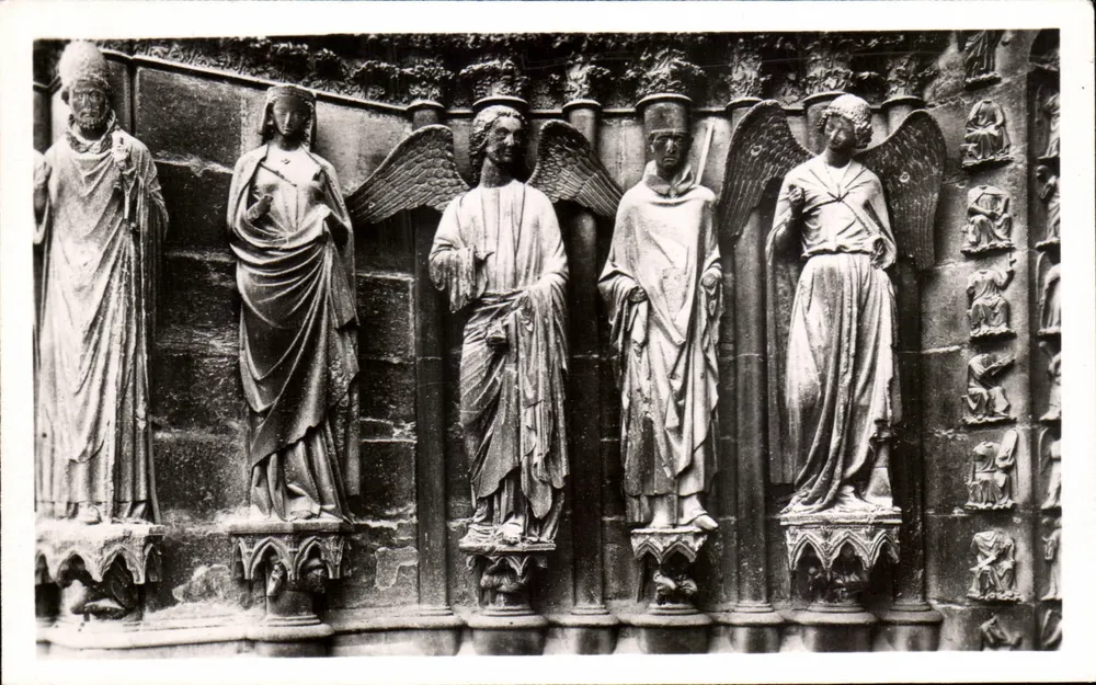 Kathedrale von Reims — Nordansicht des Nordportals des Großen Tors — E.D. REIMS - Vorderseite