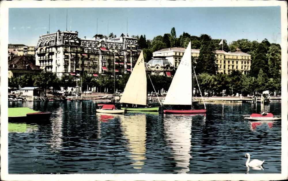 Lausanne-Ouchy — Hotel Beau-Rivage — Édition Photo Perrochet, n°680 - Vorderseite