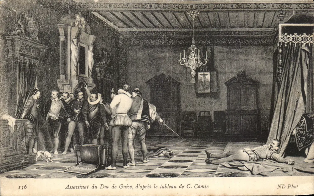 Assassinato do Duque de Guise — segundo o quadro de C. Comte — ND Phot, n° 156 - Frente