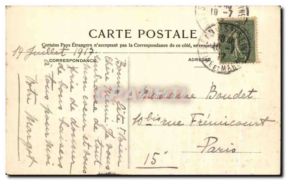 Forêt de Fontainebleau — Chaos der Gorges de Frauchard — unbekannter Verlag, Nr. 50 - Rückseite