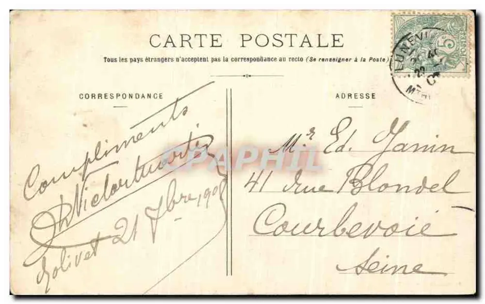 Lunéville - Les Bosquers - Der Wasserstrahl — La Lorraine Illustrée, n°9, Imprimeries Béonies, Nancy - Rückseite