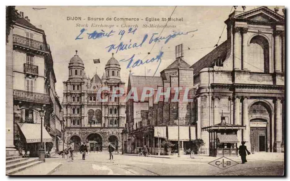 Dijon - Bolsa de Comércio - Igreja de São Miguel — editor C.L.B. - Frente