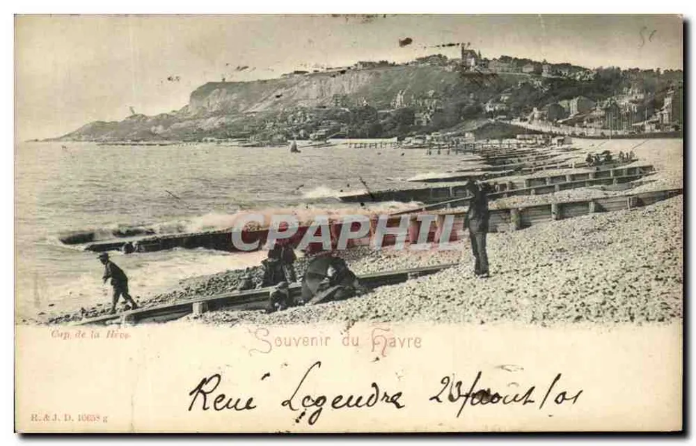 Cap de la Hève — vue de la plage et du promenoir — R. & J. D. 10658 g - Frente