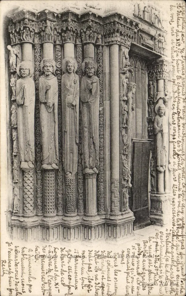 Kathedrale von Chartres — Pfeiler des Romanischen Königs — Collections ND Photo - Vorderseite