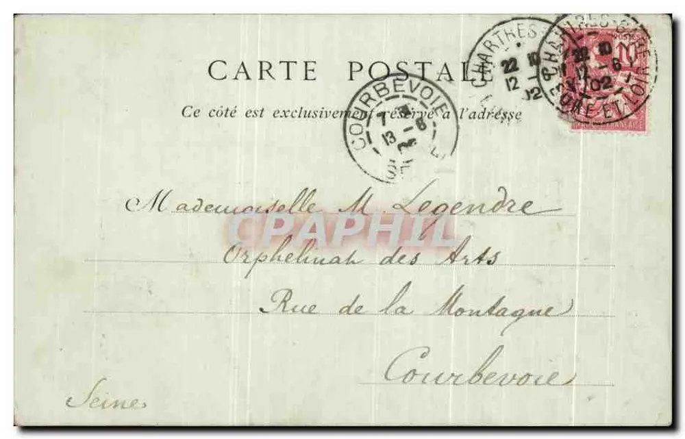Kathedrale von Chartres — Pfeiler des Romanischen Königs — Collections ND Photo - Rückseite