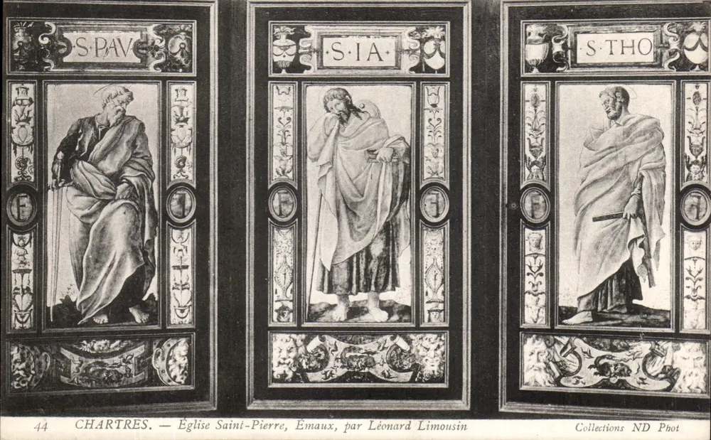 Chartres — Kirche Saint-Pierre, Emaille, von Leonard Limousin - Vorderseite