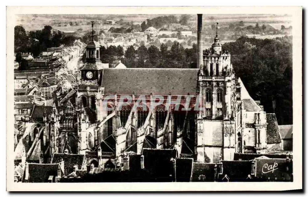 Gisors - Die Kirche (12. und 16. Jahrhundert) - Ansicht vom Schloss - Vorderseite