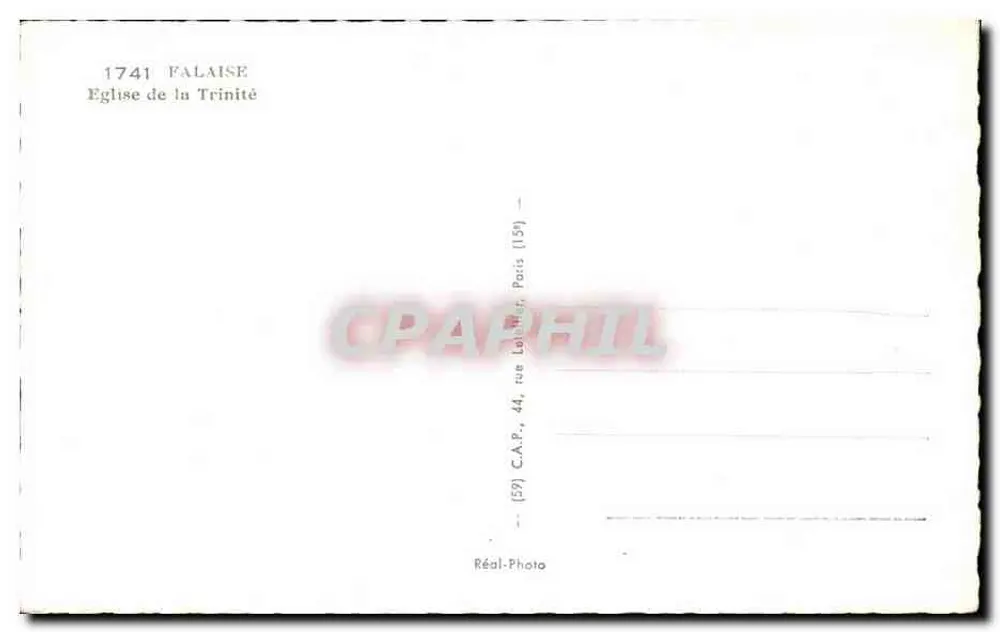 Falaise — Chiesa della Trinità e statua equestre — C.A.P. Réal-Photo - Verso