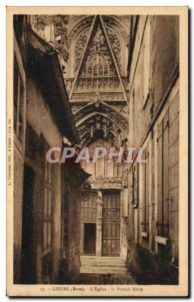 Gisors (Eure) - Die Kirche: Das Nordportal — L. Tournant, Verlag in Gisors - Vorderseite